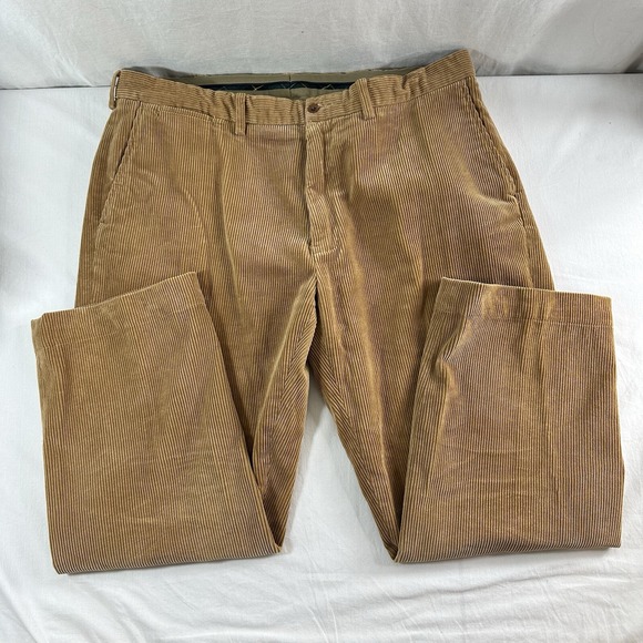 Polo Ralph Lauren Mens Sz 40x30 Light Brown 100% Cotton 'Preston' Corduroy Pants